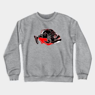 Piranha Fish Predator Amazon Wildlife Teeth Carnivore black Crewneck Sweatshirt